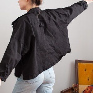 LACAUSA black crop jacket (Leroy style)